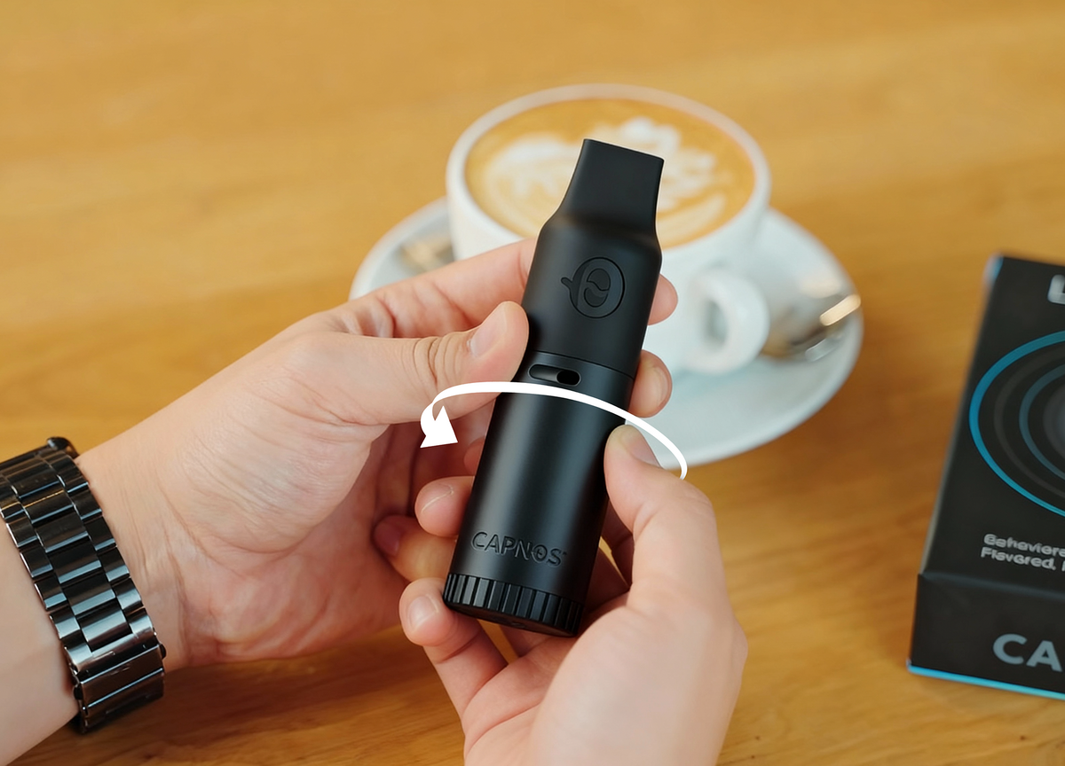 Capnos device being held - the sleek behavioral aid designed to replace vaping